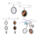 Party Supplies Custom Photo Sublimation Blank Women Pins Brooches for Home Decoration