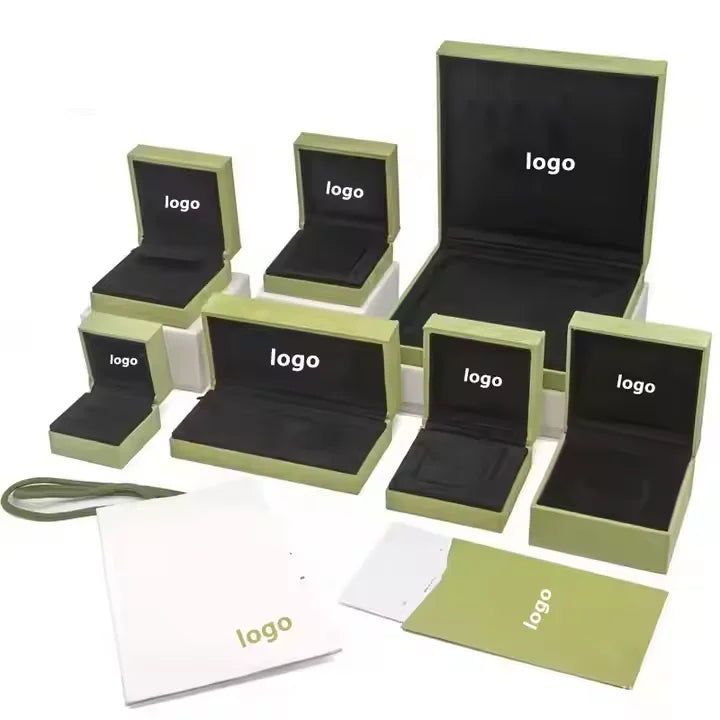 Brand Designer Rectangular Suede Jewelry Storage Box Premium Fashion Bracelet Ring Necklace Gift Box with Paper Sleeve