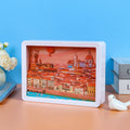 Piazza Michelangelo Style Handmade Multi-colored Classic Paper Cut Led Light Box Night Light Customized Design Home Decoration