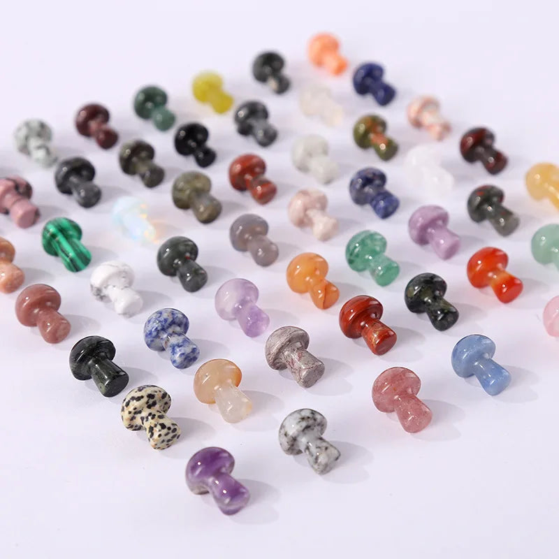 Natural Crystals Healing Stones Carved Crystals clear Rose Quartz Mushroom Crystal Mushroom