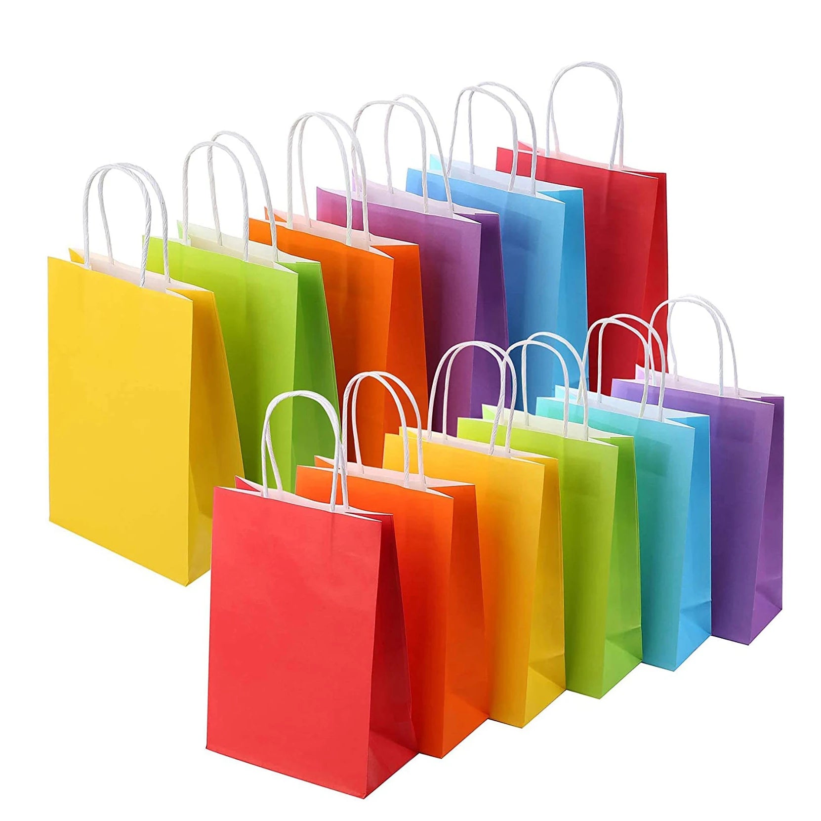 KM 12*6*15cm Custom Branded Kraft Paper Shopper Tote Bag Printed With Your Logo