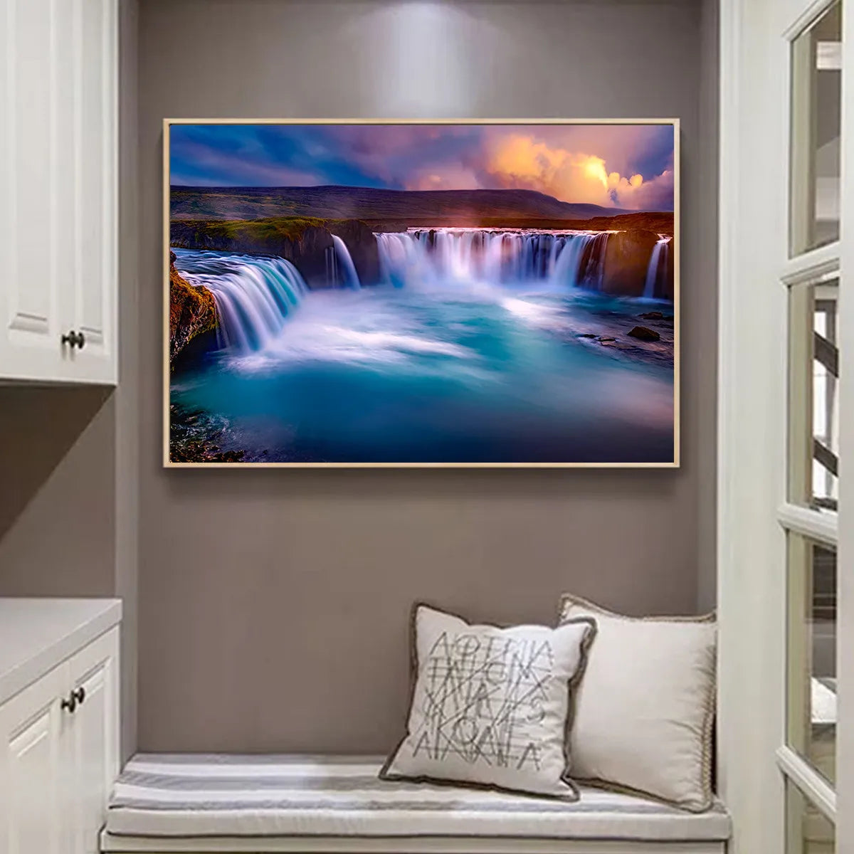 Waterfall Landscape Canvas Painting Poster Prints Art Picture Home Decor Oil Painting on Canvas Posters and Prints Wall Art