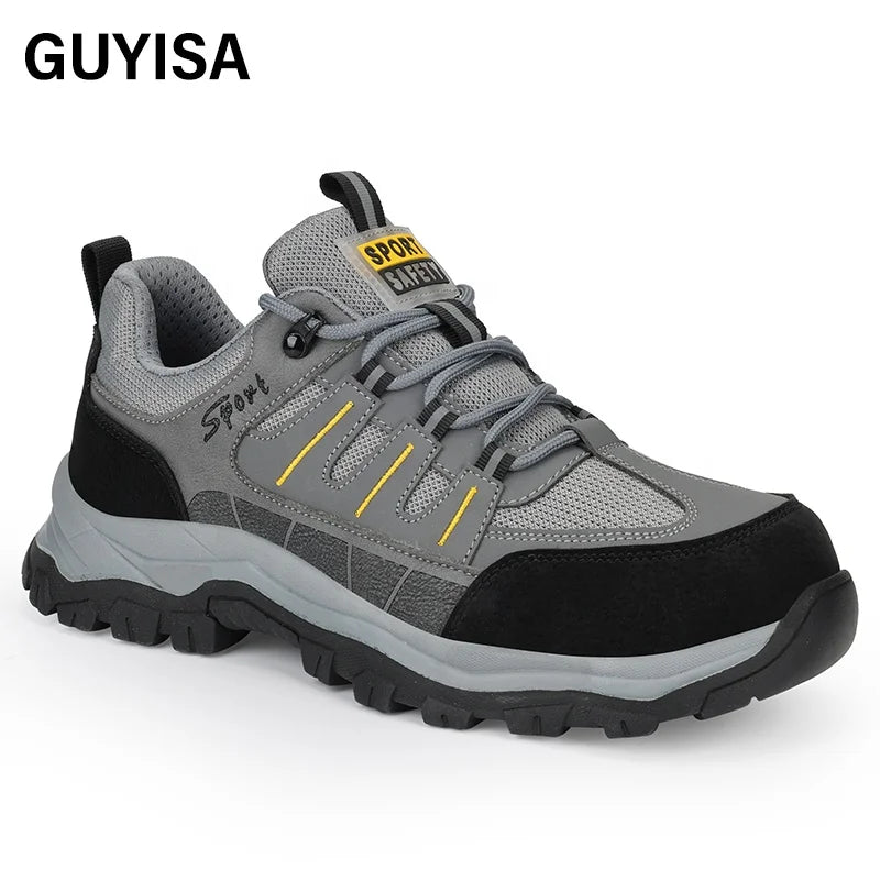 GUYISA New Safety Shoes Non-slip Anti-stab Anti-steel Toe Safety Work Shoes Soft and Comfortable Working Shoes Steel Toe