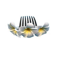 MIO Hawaiian White 3pcs Plumeria Foam Flower Frangipani Hair Clip Comb Party Bridal Wedding Beach Barrettes Hair Accessory