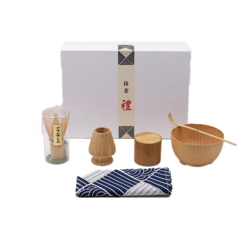 Bamboo Matcha Set  Whisk for Tea Authentic Matcha Kit  Traditional Matcha Whisk and Bowl Set (6 Pcs) With Gift Box