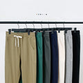 SHINBENE Heavyweight Cotton Terry Leisure Sport Pants Men Waist Drawstring Blank Gym Joggers Plus Size