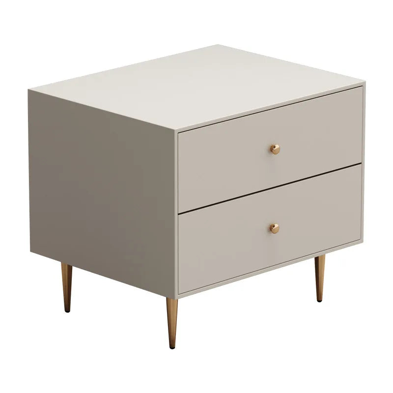 Modern Light Luxury Multi-Functional Nightstand Wood Bedroom Bedside Table Furniture for Living Room