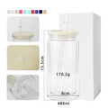 Hot-Selling 16 oz snow globe tumbler Plastic Straw Cup Eco Jelly Acrylic Tumbler Cola Can Lid Dishwasher Safe for Adults