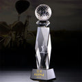 Glass Crystal Golf Trophy with Laser Engraving & UV Printing Durable Sports Award for Team Building and Events
