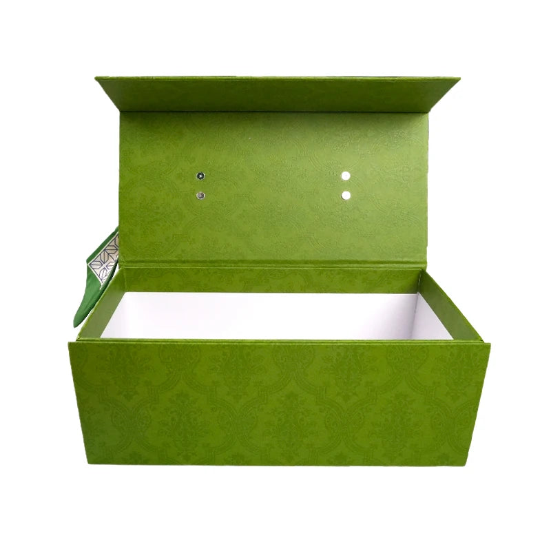 Custom Logo Magnetic Green Chocolate Cardboard Gift Box Luxury Wedding Gift Sage Green Gift Box