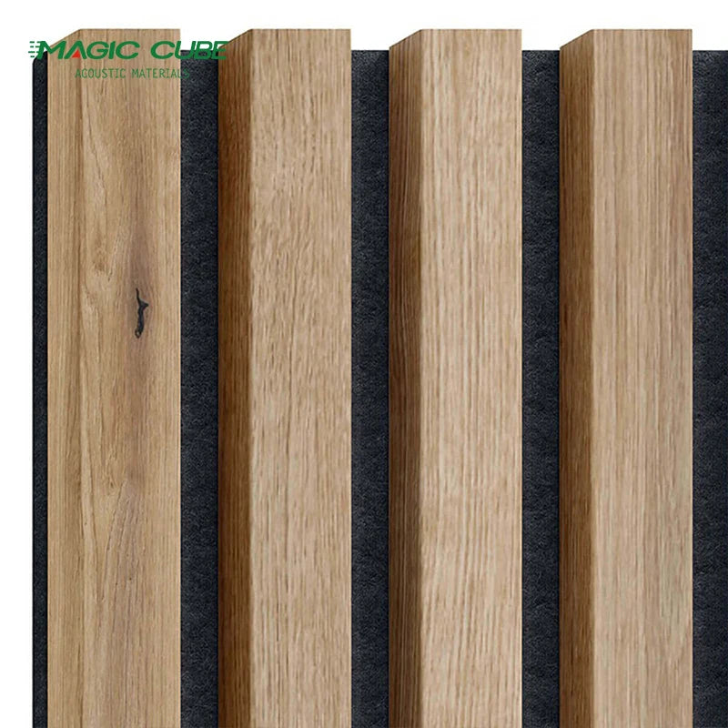 Free Sample MQ Acoustics Wood Melamine Finish Soundproof Decor Polyester Wooden Veneer Composition Slats Acoustic Wall Panel 5