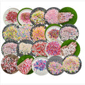 Valentine's Day Heart Polymer Clay Slices Soft Slime Clay Sprinkles for DIY Colorful Slime Decoration Crafts