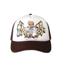5 Panel Mesh Trucker Hat  logo Mesh Distressed Trucker Mesh Cap Hat Flat Brim Leather Patch logo Plain Trucker Hats