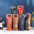 Portable PU Leather Wine Bottle Carrying Tote Bag Christmas Red Wine Bottle Gift Boxes Party Decoration