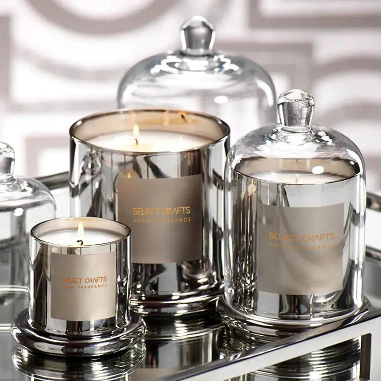 Candle Stock Aroma Christmas Wedding Party Valentine's Day Decorations Soy Wax Jar Sliver Candles Scented