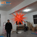 Modern Inflatable RGB LED Star Balloon 32 Spikes Polyester Taffeta Material 2m/Customized Size Clubs Weddings Events Lighting