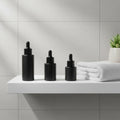 Black White Frosted Glass Dropper Bottle for Nail Polish Oil & Cosmetic Serum 30ml/100ml Screen Printed Packaging