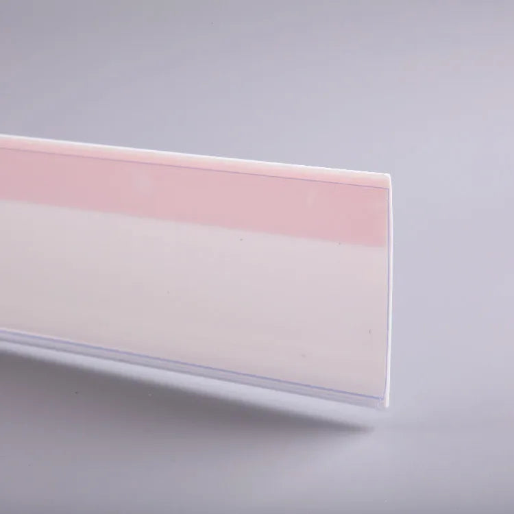 plastic price label holder pvc adhesive plastic strip
