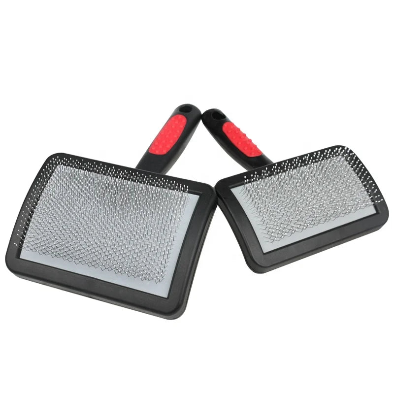 Factory Wholesale Color Box Packaging Long Pin Cat Hair Brush Dog Pet Grooming Slicker Brush for Cat
