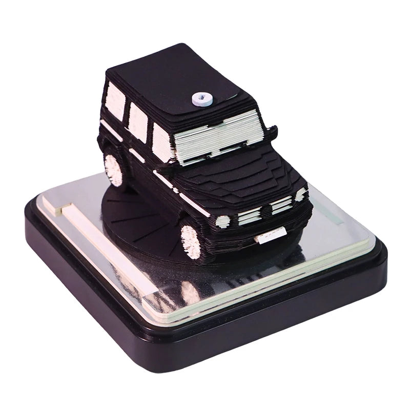 2025 New Arrival Novelty Gifts 3D Calendar Daily Scratch Notepad Paper Laser Cut 3D Memo Pad With Plastic Base and Acrylic Cover
