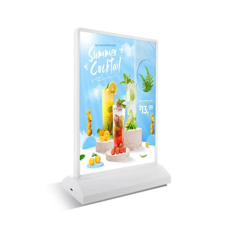 Customized A4 A5 Rechargeable Wireless Desktop Display Rack Magnetic Ultra Thin Acrylic Double Side Led Light Box
