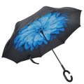 Outdoor Colorful Car Umbrella Double Layer Inverted Reverse Umbrella C Handle Upside Down Umbrella With Logo