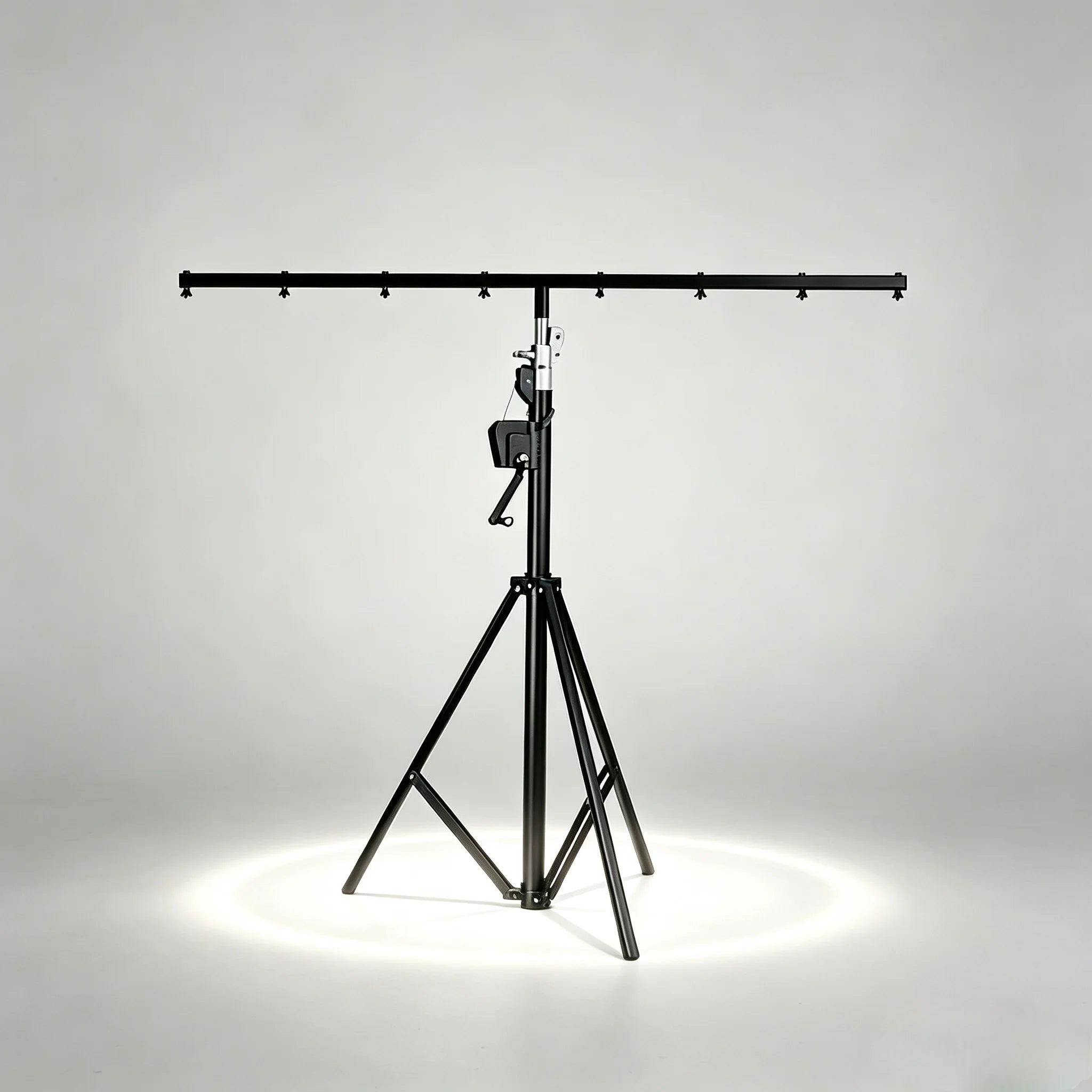 Heavy Duty 80kg Load Professional Hand Winch Stage Light Stand with T-Bar Crank up Adjustable Tripod for DJ Concert Event Show