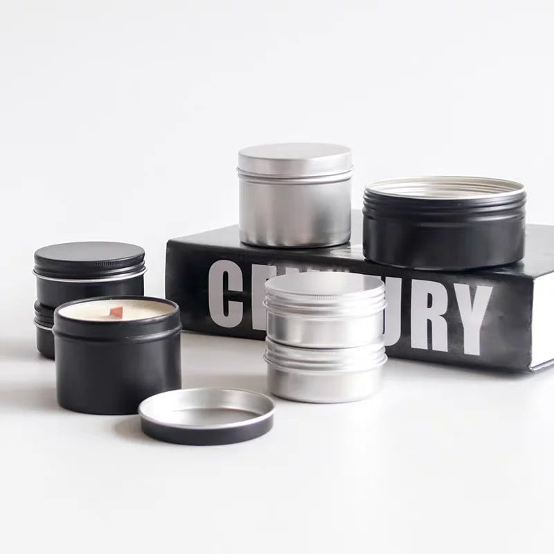 Wholesale Custom Candle Can Ceramic Metal Aluminum Empty Candle Tins Jars with Lids 1.5oz 2oz 3oz 5oz 8oz 10oz 12oz
