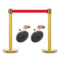 New Arrival Stainless Steel Gold Customizable Crowd Control Barrier Stanchion Belt Barrier for Airport Bank