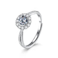 New Fashion Jewelry Rings Women S925 Sterling Silver D Salad Moissanite Ring Engagement Wedding Ring Charm