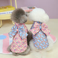 Luxury Fashion  Printed Dog Pet Clothes Windproof Warm Bowknot Printed Dog Cat Jacket for Pets