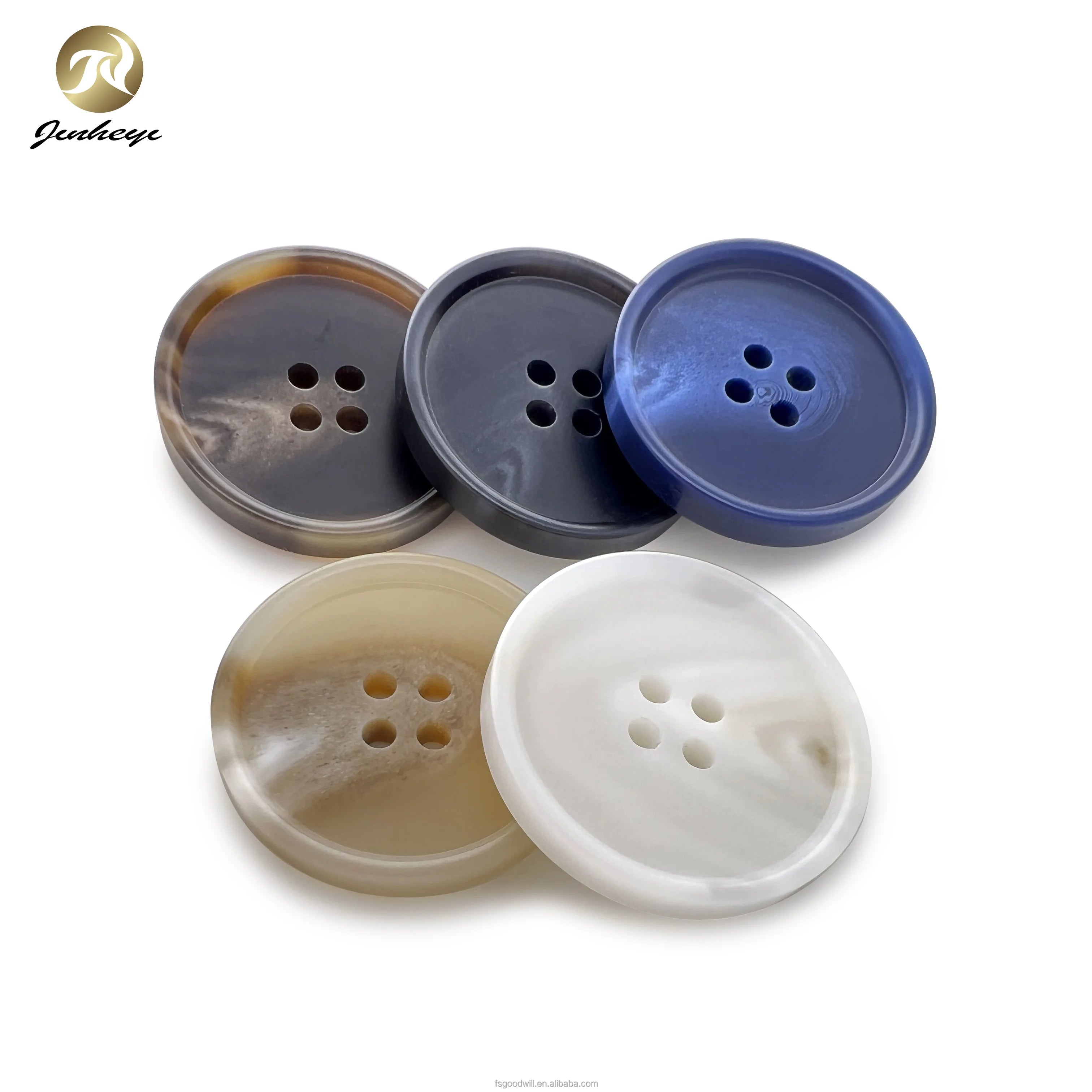 Horn Resin Button Four Holes Variety Colors Resin Plastic Button for Clothing Coat Shirt