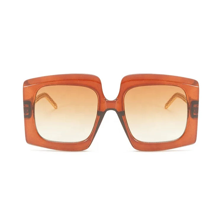 DOISYER 2021 Wholesale Designer European Style Sunglasses Hot Sale Big Frame Eye Wear Transparent White Yellow Red Blue Colors