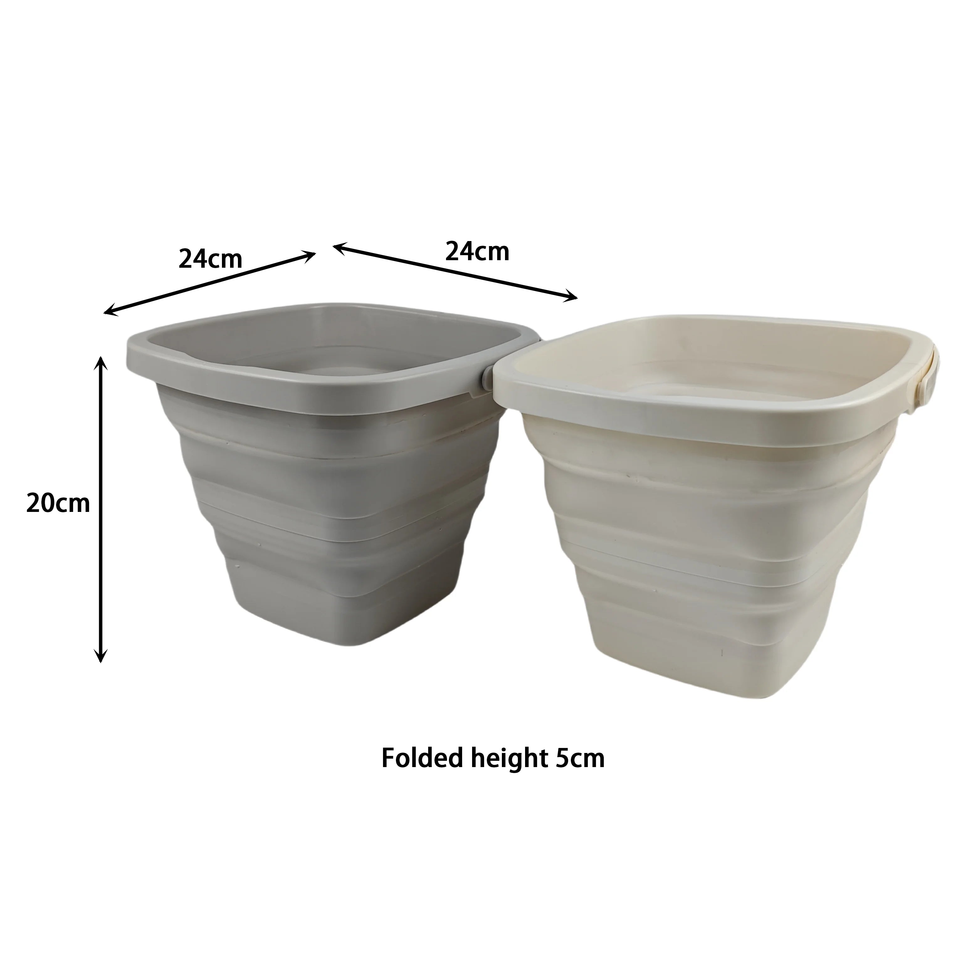 5L Collapsible Foldable Bucket with Handle PP TPR for Home Cleaning Camping Car Wash OEM ODM Supported