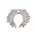 Hot Fix Resin Rhinestone Angel Wing Appliques Iron on Rhinestone Appliques Patches for Carnival Broadway Dance Costumes