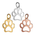 Hot Selling Metal Stainless Steel Charm Cat Paw Footprint Pendant Bracelet Charms Accessories Jewelry Finding Supplies