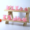 Hot Sales Natural Pink Aura Cat Carving Hand Carved Angel Aura Stitch Carving for Crystal Crafts Gift