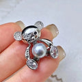 P1312 7-8mm DIY Natural  Freshwater Pearl Charm Pendant Necklace Accessory 925 Sterling Silver Jewelry for Women Without Chain