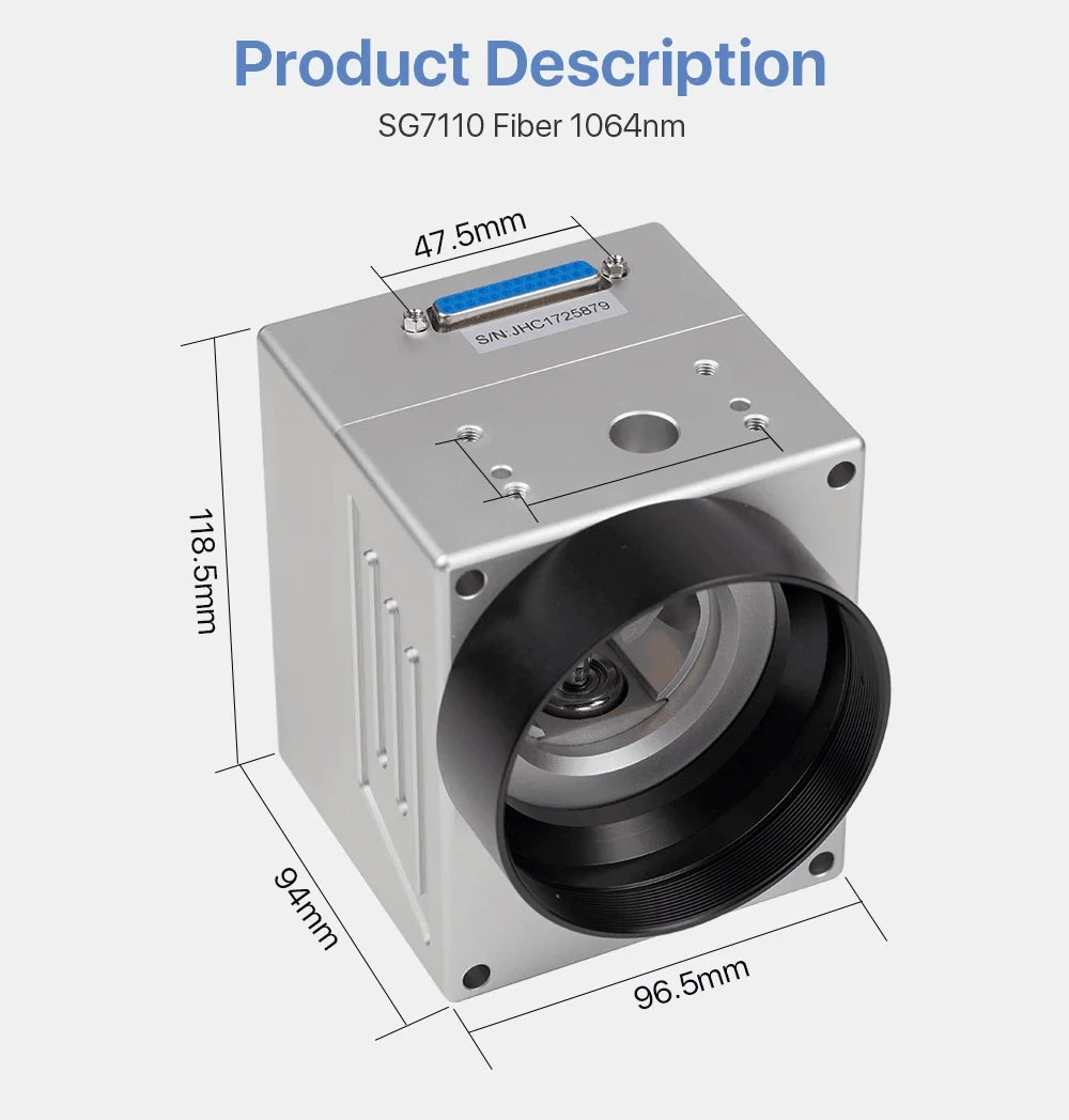Sino-Galvo SG7110 SG7210 RC1001 Scan Head Set for Fiber Laser Marking Machine