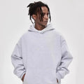 Wholesale 410grams Terry Cotton Men's Sports Hooded Sweatshirt New Autumn Collection Solid Color Oversized Pocket Hoodie