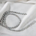 Yiwu Wholesale Rice Pearl 4mm Grey Pearl Necklace Grey Natural Freshwater Pearl