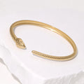 Beimai OEM Bangle Gold Silver Stainless Steel Snake-shaped Open Adjustable Bangle