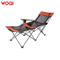 WOQI 2-in-1 Lightweight Metal Mesh Lounger Portable Folding Beach Chair for Adults Modern Outdoor Furniture for Garden & Gym Use