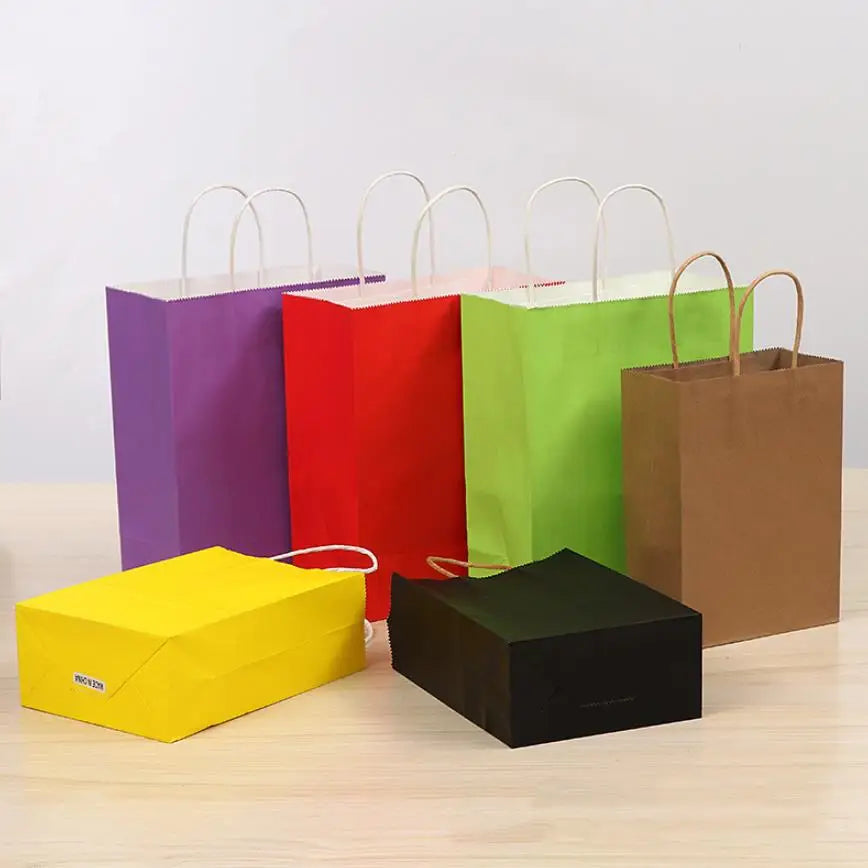 Biodegradable Handle Gift Solid Recycled Durable Ribbon Recyclable Modern Luxury White Hot Sale Paper Bag for Using Shopping Hat
