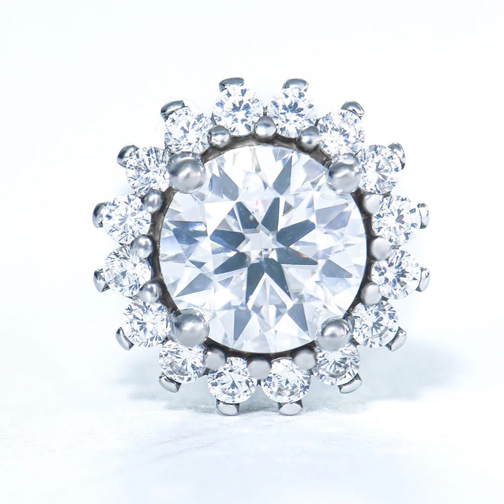 2024 Bulk Wholesale Small Vvs Creative Fashion Jewelry Ladies Cute 925 Sterling Silver Flower Moissanite Stud Earrings for Women