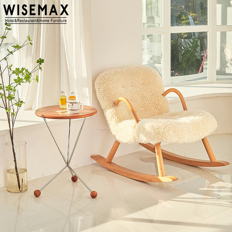 WISEMAX FURNITURE Living Room Furniture Modern Bed Side Table Small Metal Legs Wooden Top Sofa End Table Corner Coffee Table