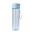 Clear Plastic Water Bottle Portable 800ml Lemon Round Slim Transparent Drink Bottle with Lid