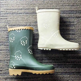 Wholesale Custom Kids Waterproof Gumboots Water Sensitive Film Color Change Kids Rubber Rain Boots
