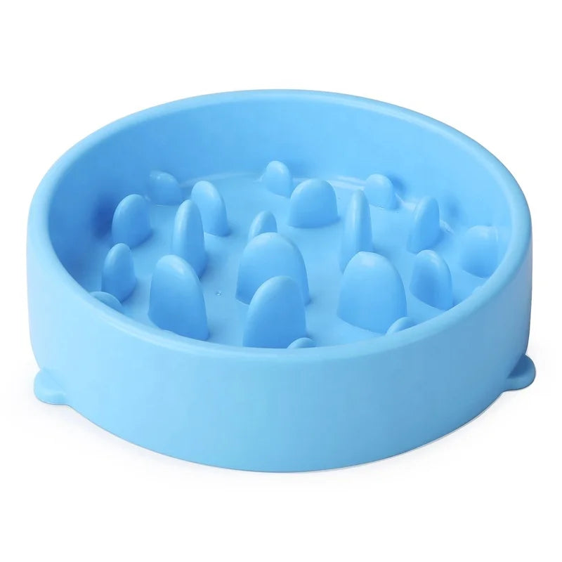 New Arrival Portable Silicone Pet Feeding Bowl Slow Soup Feeder for Dogs and Cats No Spill Water Bowl in Blue Pink