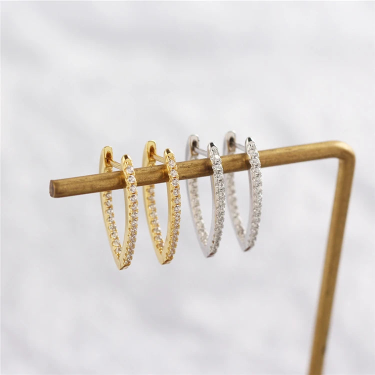 Aliexpress Customized Yellow Gold Earrings for Women Sterling Silver 925 Huggie Earrings